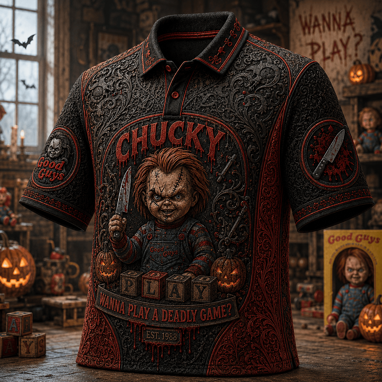 PREMIUM CKY EMBOSS POLO SHIRT HQH