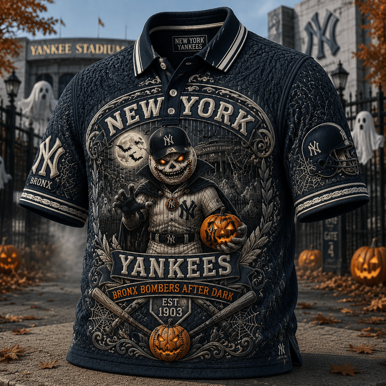 PREMIUM NYY EMBOSS POLO SHIRT NTNA