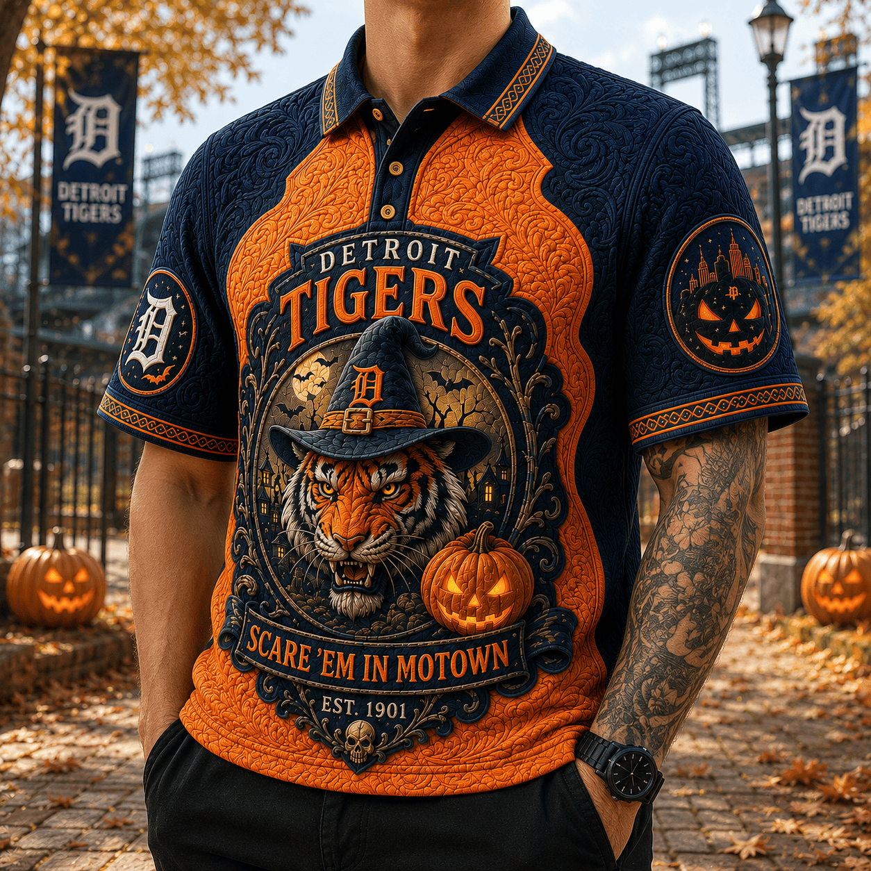 PREMIUM DTG EMBOSS POLO SHIRT HQH