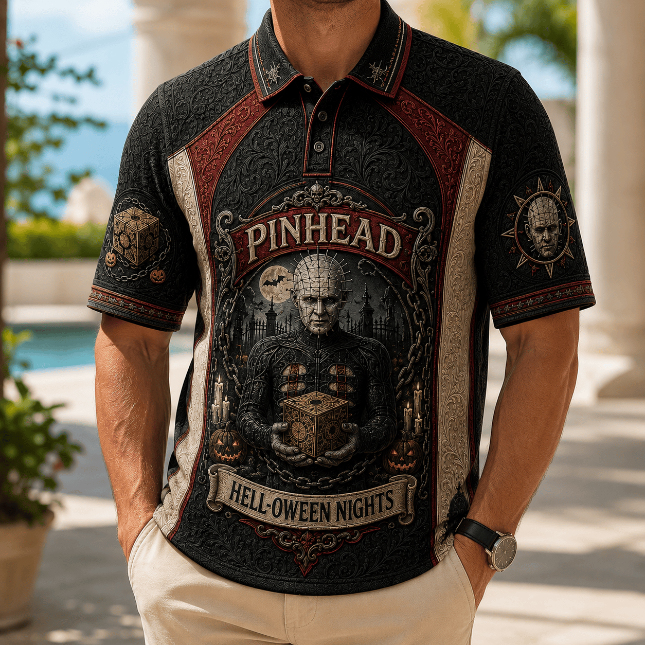 PREMIUM PHD EMBOSS POLO SHIRT HQH