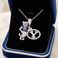 BYU Solid Gold Chain with Diamond Pendant HTTT
