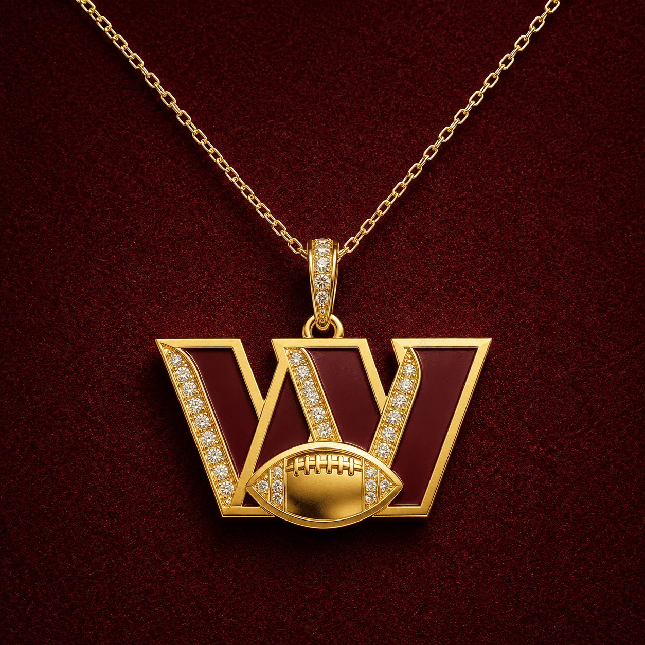 WCD Solid Gold Chain with Diamond Pendant BMD