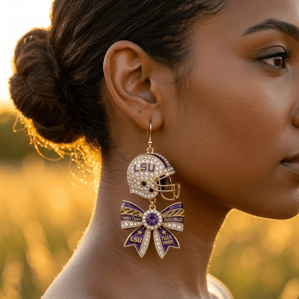 Premium LSU Dangle Earrings TNSM